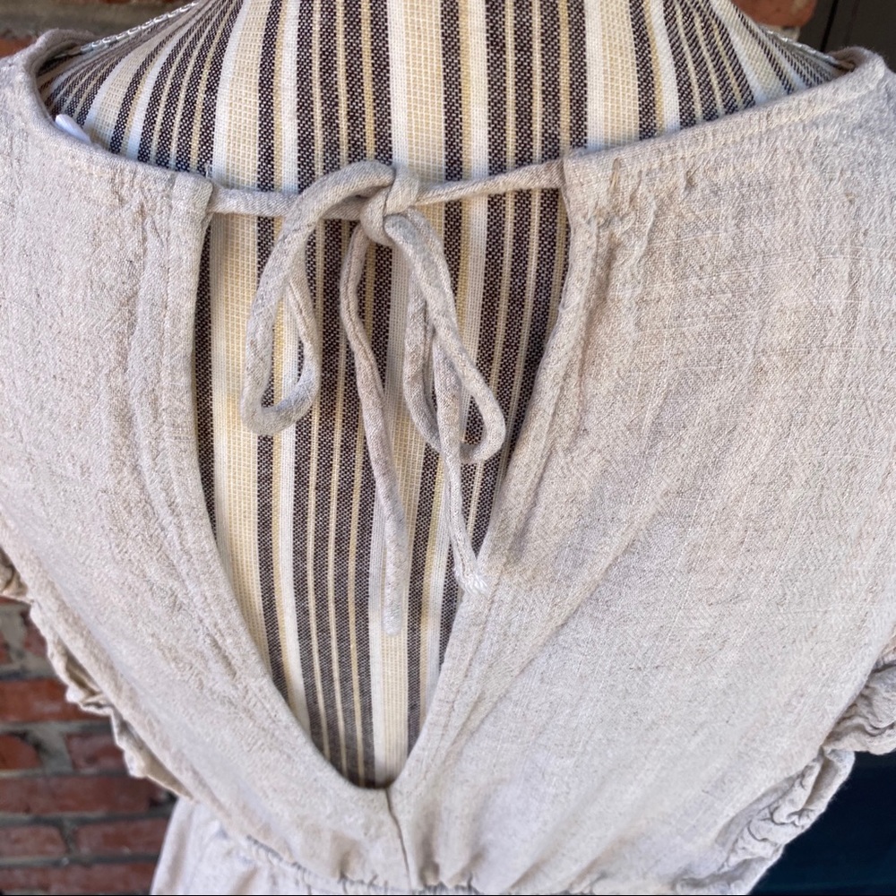 Flax/Rayon Ruffle Dress - Picture 4 of 9